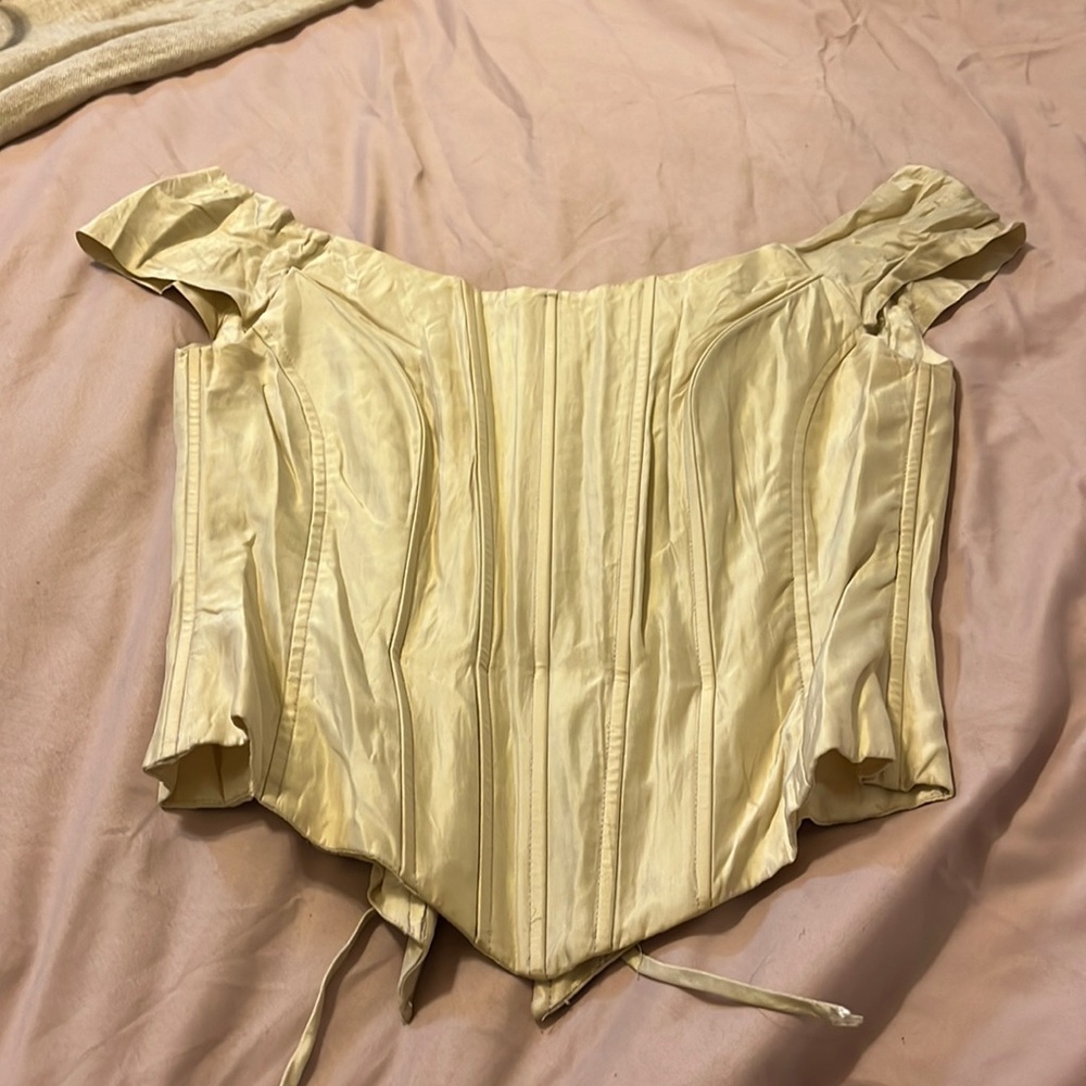 Corset top by Coty size L Cream color